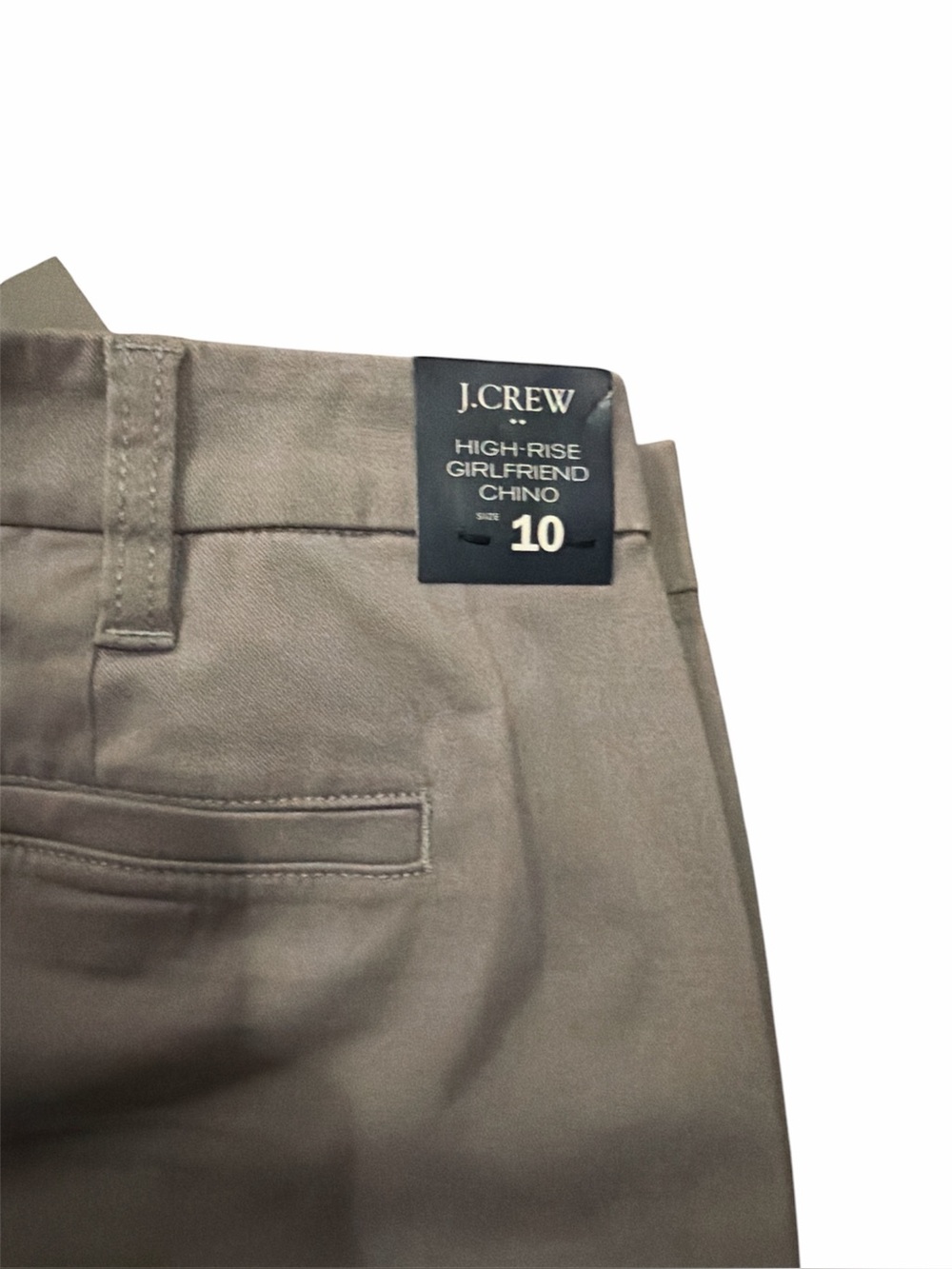 J. Crew High-Rise Girlfriend Chinos in grey